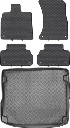 OEM Juego De Alfombrillas De Goma Para Audi Q5 Ii Suv A Partir De 2017 + Alfombrilla Para El Maletero