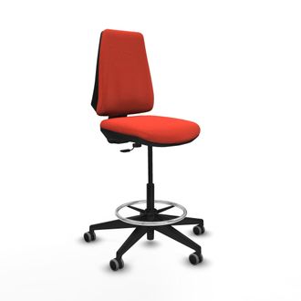 Piqueras y Crespo Taburete Ergon&oacute;mico Piqueras Y Crespo Naranja Oscuro Respaldo Ajustable