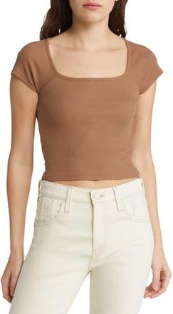 Madewell Brightside Square Neck T-Shirt in Stable at Nordstrom Rack, Size Xx-Small
