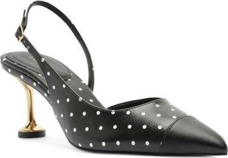 Arezzo Meryl Pointed Toe Slingback Pump in Black at Nordstrom, Size 9.5