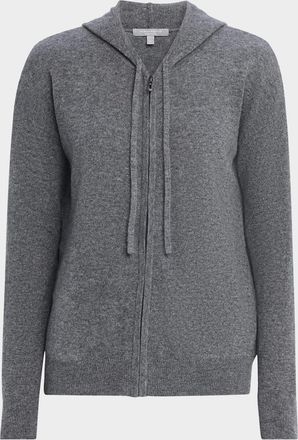 Neiman Marcus Cashmere Zip-Front Hoodie