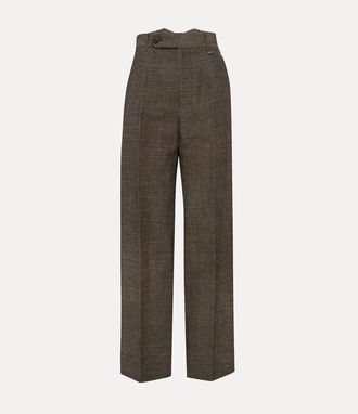 Vivienne Westwood Lauren Trousers Hemp-wool Drill Black-beige 40 Women