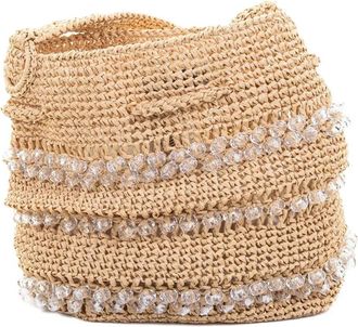 Maria La Rosa Borsa a secchiello Crystal - Toni neutri