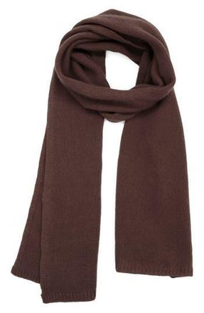 Portolano Solid Cashmere Scarf in Chocolate Brown at Nordstrom Rack