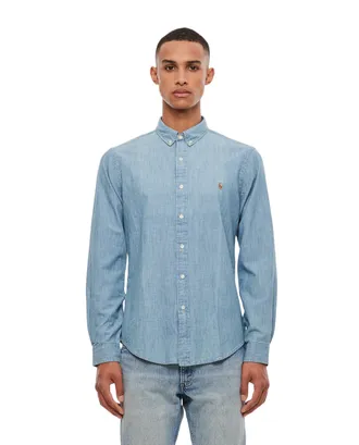 Polo Ralph Lauren Slim Fit Long Sleeve Sport Shirt with Embroidered Logo