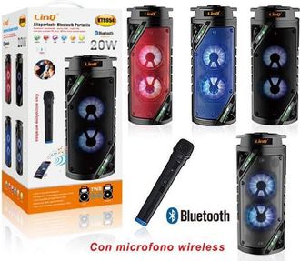 Trade Shop Trade Shop - Altoparlante Speaker Cassa Bluetooth Kts954 20w Microfono Wireless Usb Portatile
