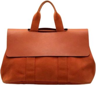 Herm&egrave;s Pre-owned Weekend Bags, female, Orange, Size: ONE SIZE Pre-owned Valparaiso MM