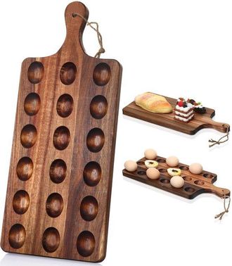 OEM Soporte De Cer&aacute;mica Para 6 Huevos, Estante/soporte Para Media Docena De Huevos Cer&aacute;mica, Estante Exhibici&oacute;n Encimera Refrigerador Cocina (marr&oacute;n)