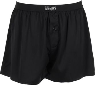 Maison Margiela Black Silk-Blend Boxer Shorts