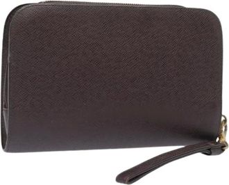 Louis Vuitton Pre-owned Clutches, female, Brown, Size: ONE SIZE Pre-owned Leather Clutch