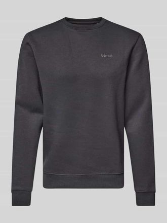 Blend Sweatshirt mit gerippten Abschl&uuml;ssen Modell Downton in Black, Gr&ouml;&szlig;e L
