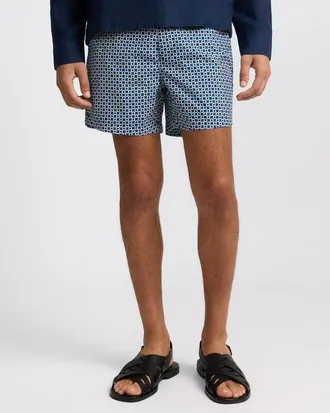Onia Calder Buckle 5 Swim Trunk in Light Navy at Nordstrom, Size 33