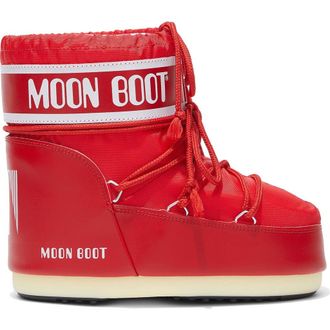 Moon Boot Classic Low 2 Water Repellent Nylon Boot in Red/Red at Nordstrom, Size 36