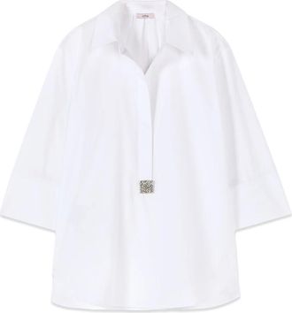 Oltre Dames, Blouses & Shirts, Wit, Maat: M Katoen