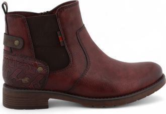 Mustang Womens Burgundy Chelsea Ankle Boots