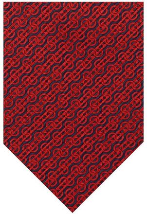 Ferragamo Red Geometric Tie