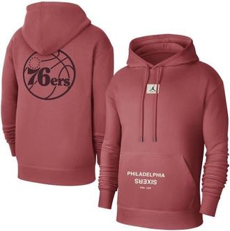 Jordan Brand Mens Jordan Brand Red Philadelphia 76ers Courtside Statement Edition Pullover Hoodie at Nordstrom, Size Medium