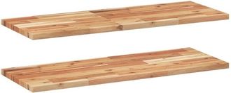 vidaXL Estante Flotante 2 Uds Madera Acacia Acabado Aceite 100x30x2 Cm Vidaxl