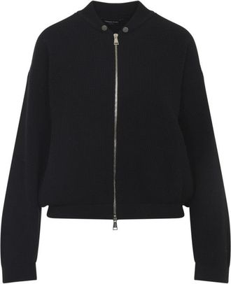Fabiana Filippi Ribbed Virgin Wool Jacket With Signature Metal Accents