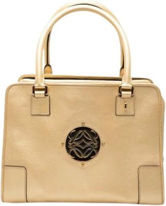 Loewe Pre-owned Handbags, female, Yellow, Size: ONE SIZE Pre-owned Amazona Handbag