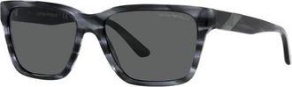 Emporio Armani Zonnebrillen - Heren - Zonnebrillen - Grijs - 57 MM - Accessoires