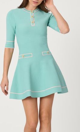 Shoshanna Embellished Knit Weston Dress in Mint at Nordstrom, Size X-Small