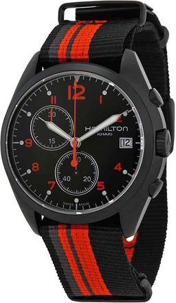 Hamilton Pilot Pioneer Chronograph Black Dial Mens Watch H76582933