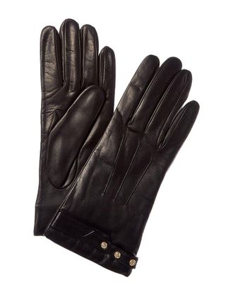 Portolano Belt & Studs Wool & Cashmere-Lined Leather Gloves