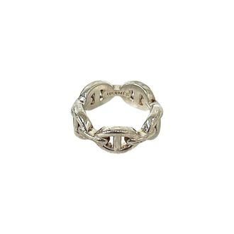 Herm&egrave;s Silver Silver 925 Band Ring (Pre-Owned)