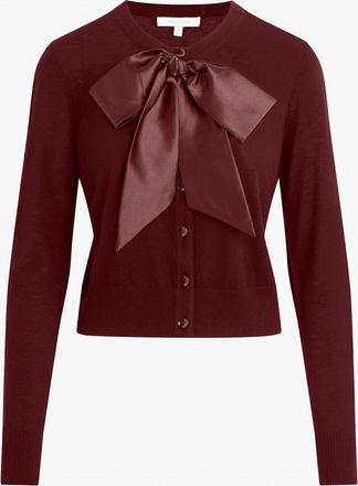 Favorite Daughter Womens Take A Bow Cardigan In Vino