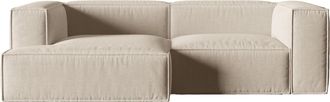 MICADONI Modulares 3-Sitzer Design Ecksofa Nuria mit Eckteil links - Strukturstoff