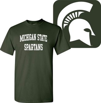 UGP Campus Apparel NCAA Front and Back Print, Team Color T Shirt, College, University - Green - Medium