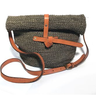 Minga London Carmen Woven Crossbody Bag in Sage Green at Nordstrom
