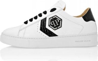Philipp Plein Lo-Top Sneakers - Heren - Sneakers - Wit - 44 EU - Leer - Schoenen