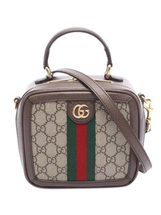 Gucci 2016-2025 Mini GG Supreme Ophidia Top Handle satchel - Brown
