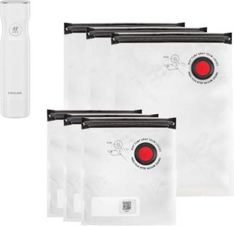 Zwilling Zwilling - Fresh & Save - Juego De Bomba De Vac&iacute;o Con Tapa De Carga, S/m Y 7 Piezas, Color Blanco