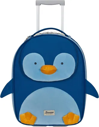 Samsonite Kinderkoffer SAMSONITE Happy Sammies ECO, Penguin Peter, Damen, Gr. B/H/T: 36cm x 45cm x 23,5cm 22,5 l, blau (penguin peter), Polyester, festlich, Kof