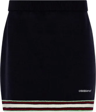 Casablanca Merino Knit Tennis Skirt - female - Casablanca - Short Skirts - Blue - XS - Skirts