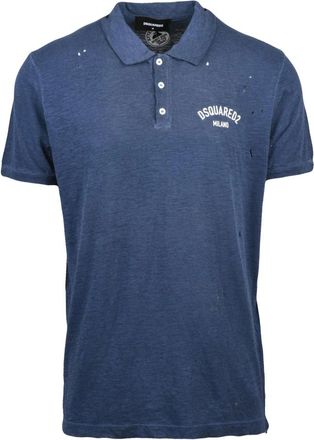 Dsquared2 Polo - Heren - Polos - Blauw - M - Katoen - Tops