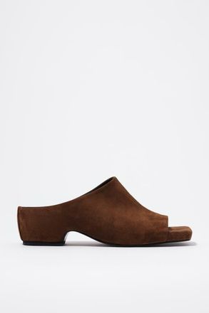 Bimba & Lola Suede Heeled Sandal in Chocolate at Nordstrom, Size 37