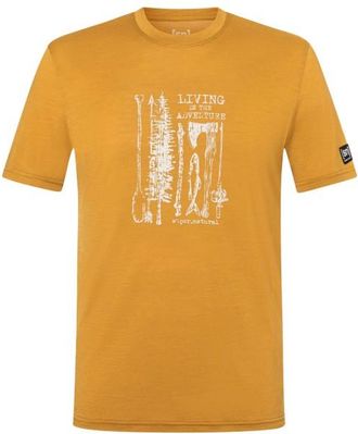 super.natural Fishing Adventure Tee Merinoshirt f&uuml;r Herren | gelb