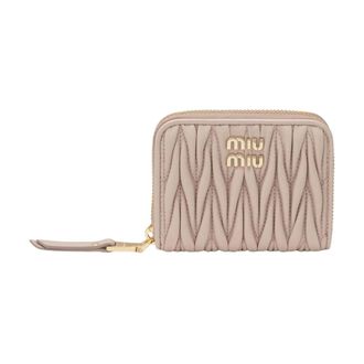 Miu Miu Wallets & Cardholders, female, Pink, Size: ONE SIZE Matelass&eacute; Nappa Leather Coin Purse
