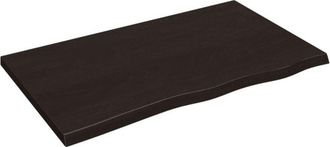 vidaXL Vidaxl - Estante pared madera roble tratada marrón oscuro 100x60x(2-4)cm