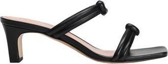 8 by YOOX LEATHER SQUARE TOE MID-HEEL SANDAL