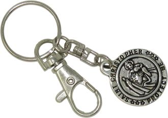 Generic N43H - St Christopher Charm Keyring - Good Luck & Protection for Travelers Handmade by Jeannieparnell