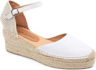 Patricia Green Leon Espadrille Lace-Up Wedge in White at Nordstrom, Size 7