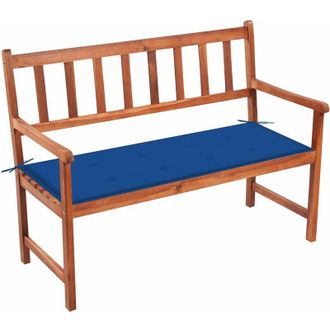 vidaXL Banco De Jard&iacute;n Con Coj&iacute;n Madera Maciza De Acacia 120 Cm Vidaxl