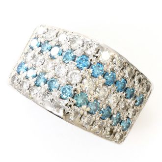 C&A Unbranded blue Platinum Platinum 900 Band Ring (Pre-Owned)