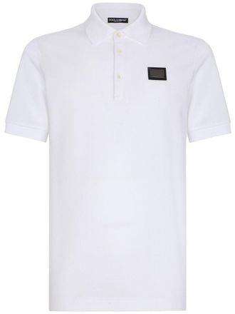 Dolce & Gabbana Logo Baumwollpolo -Hemd