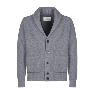 Roberto Collina C&aacute;rdigan de lana virgen con solapa de muesca - Knitwear - Hombre - Gris - XL